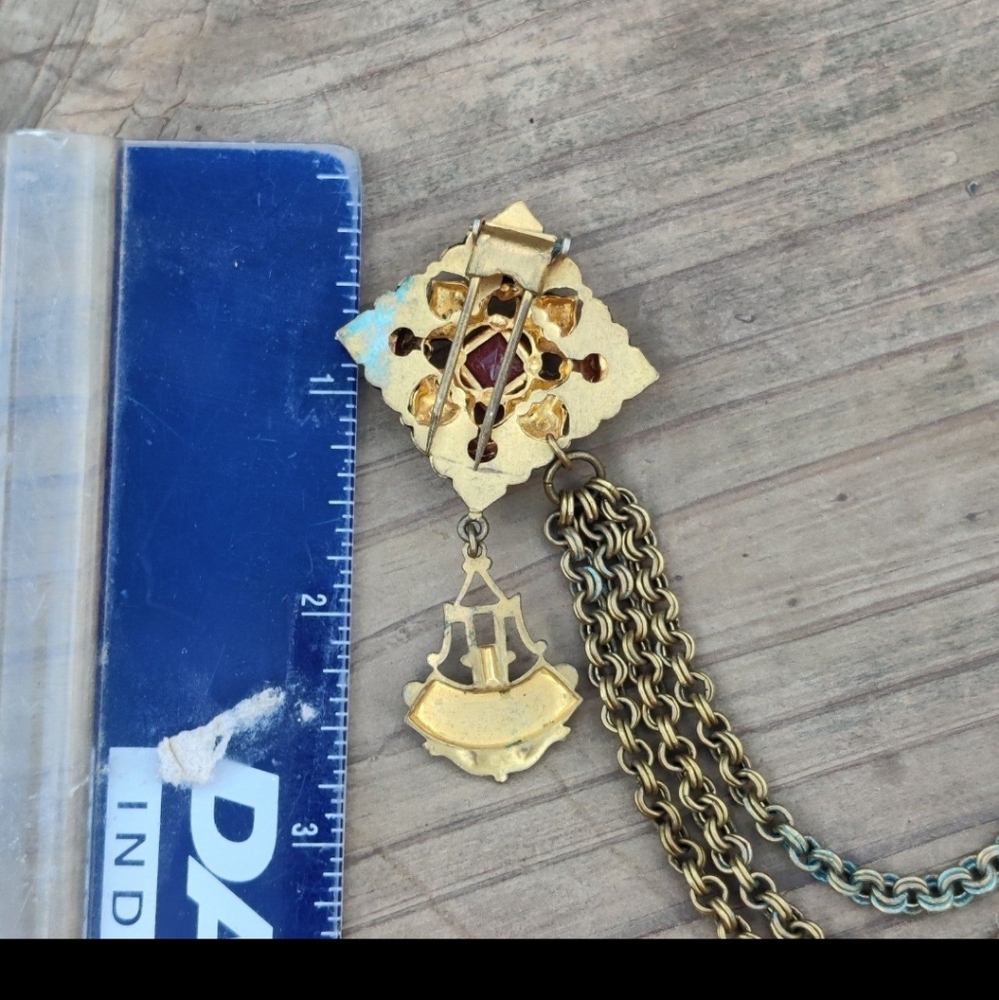 Antique Victorian Ruby Chatelaine - image 5